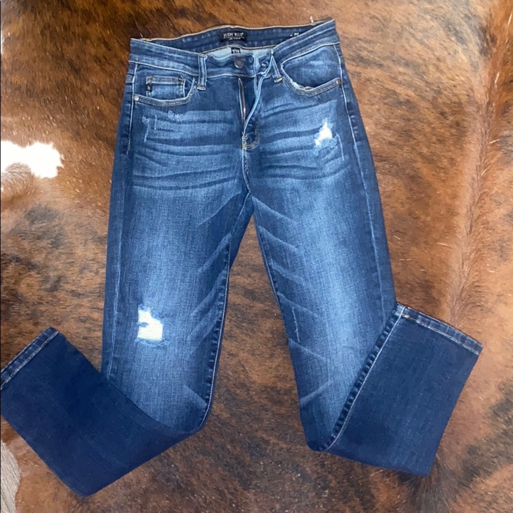 Just blue jeans.